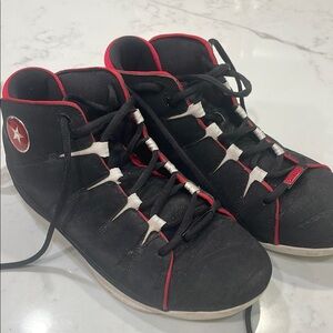 Converse Black and Red High-Tops